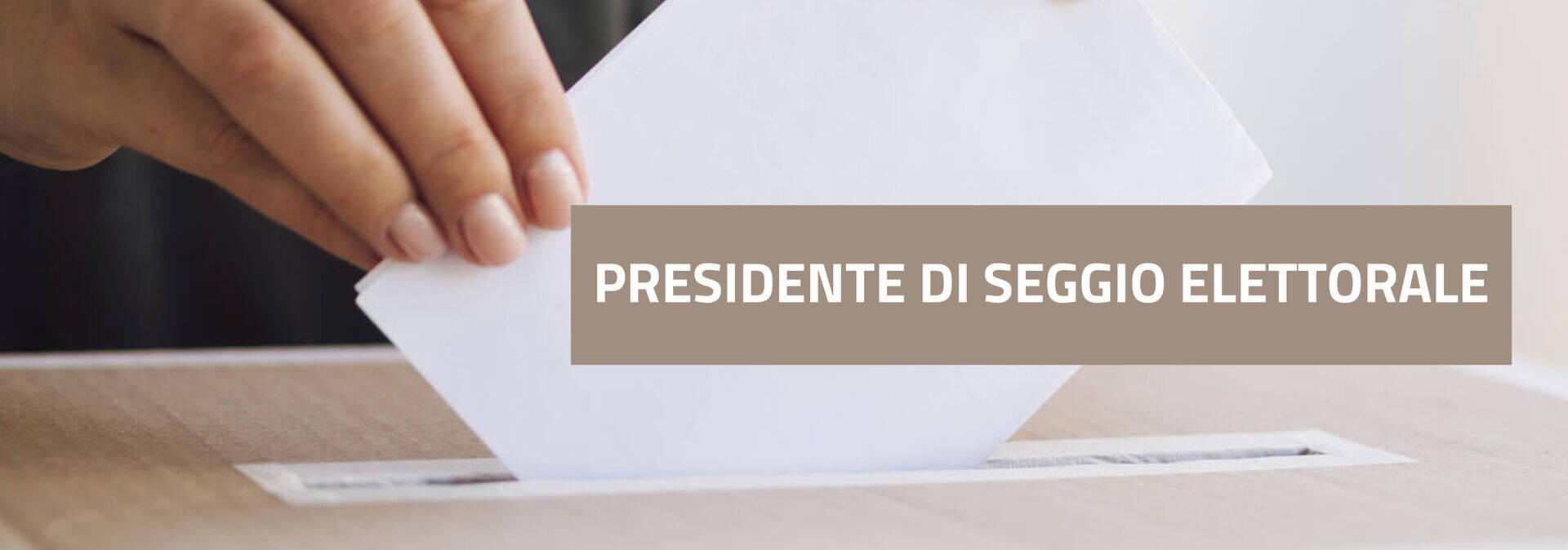 Iscrizione Albo Presidenti di Seggio Elettorale